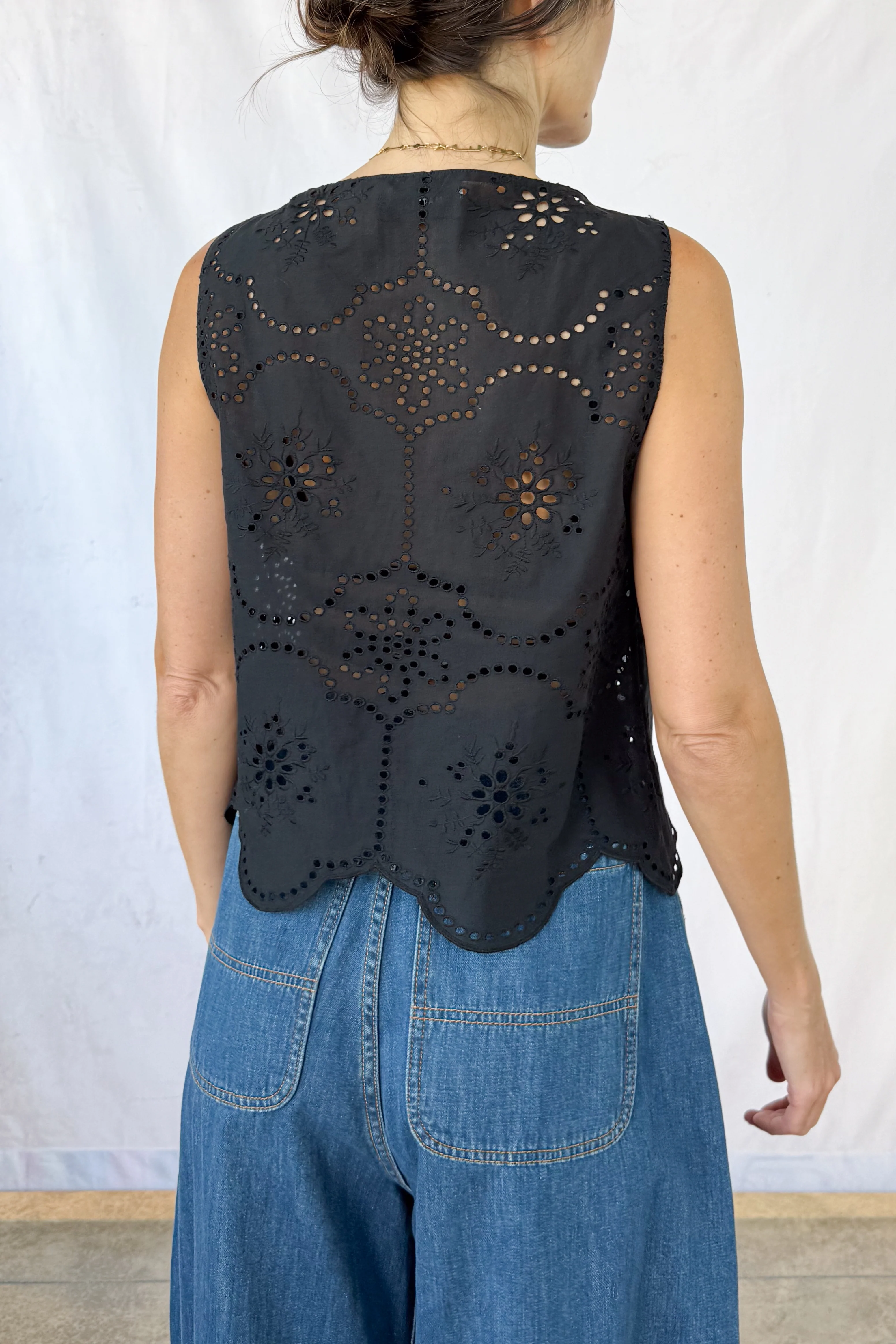 Broderie Tie Tank Top - Image 5