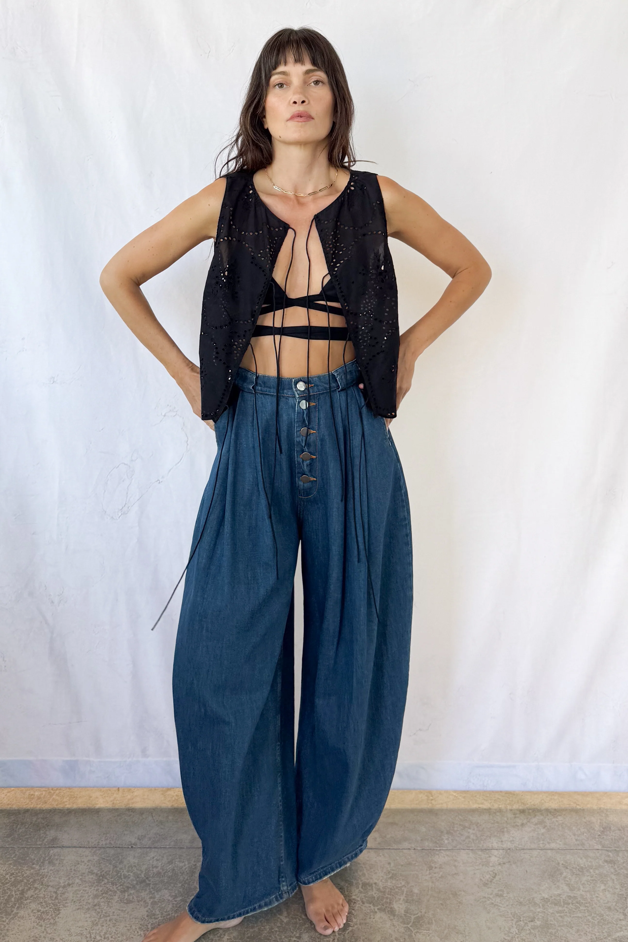 Broderie Tie Tank Top - Image 6