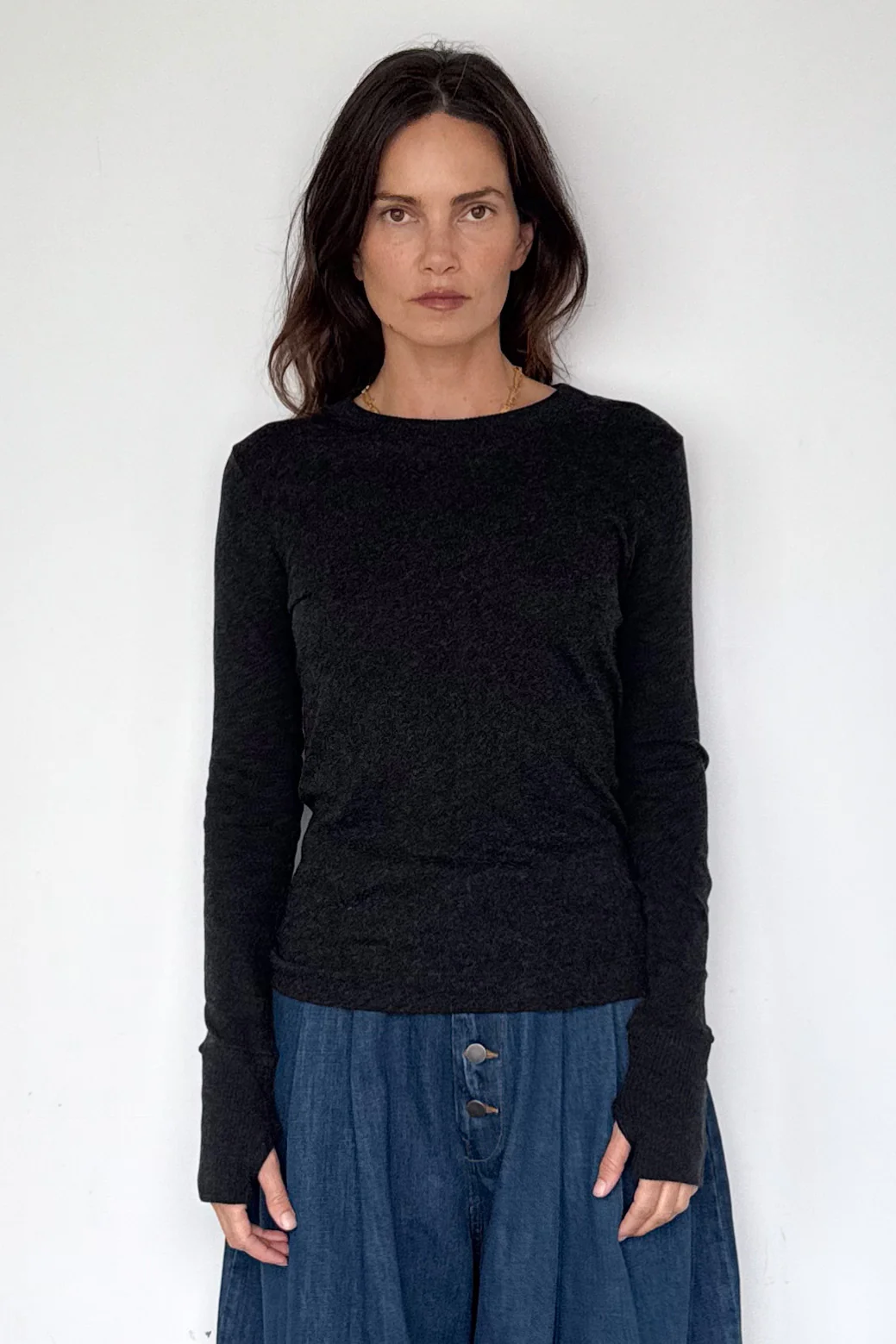 Cashmere Cuffed Crewneck - Image 5