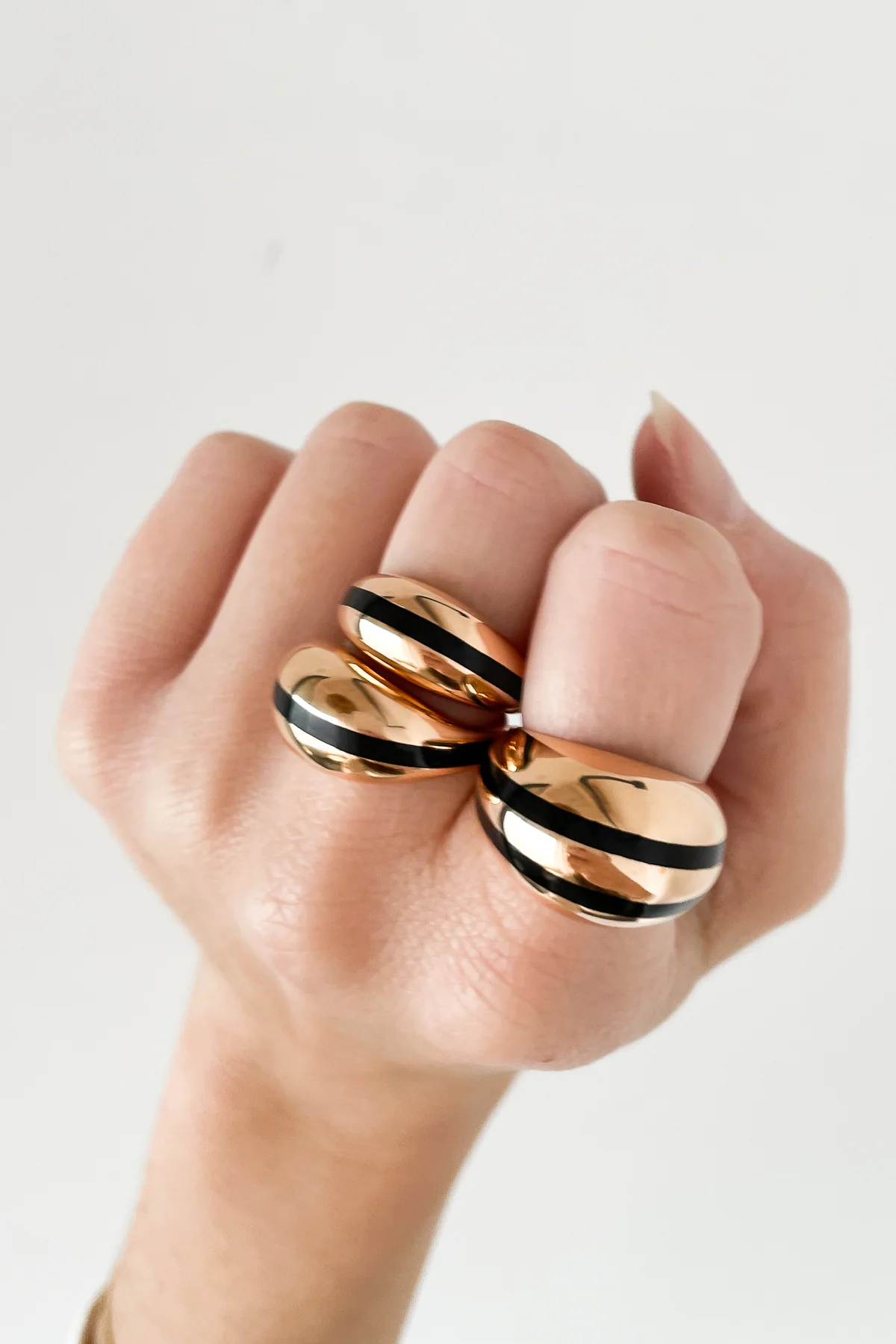 Enamel Stripe Dome Ring - Image 12