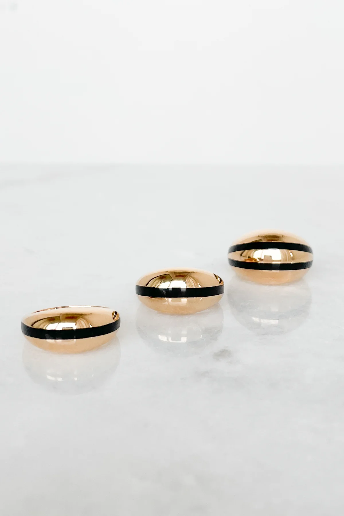 Enamel Stripe Dome Ring - Image 4
