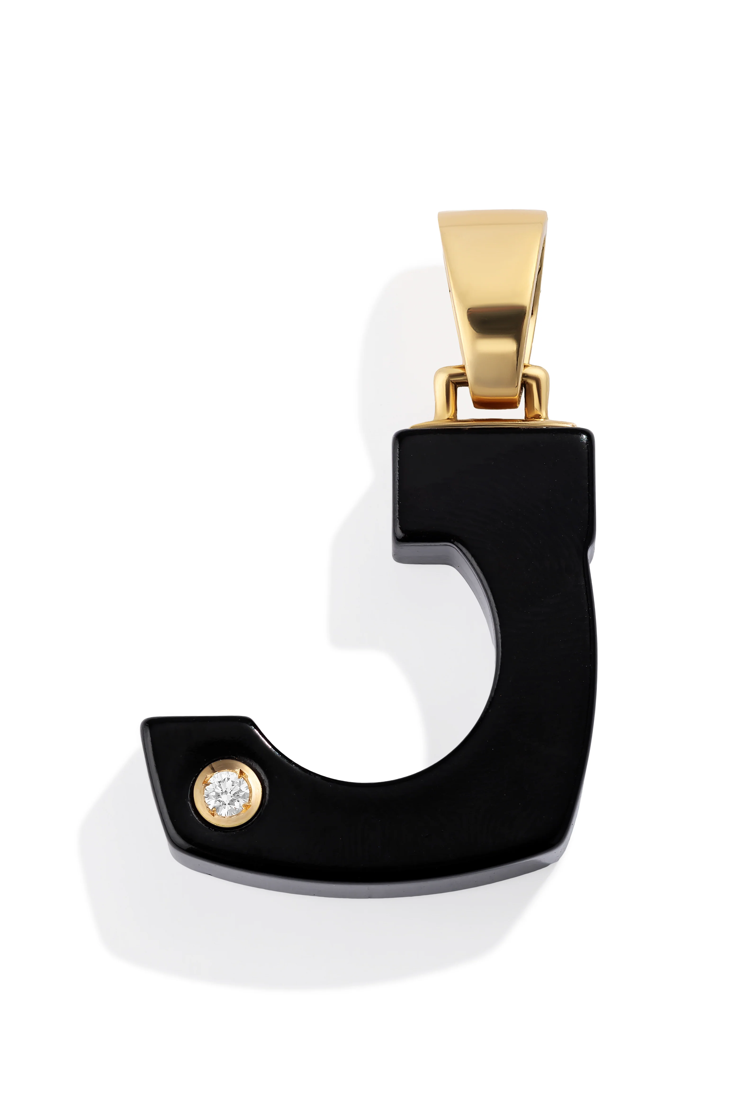 Custom Onyx Splendente Initial Pendant - Image 4