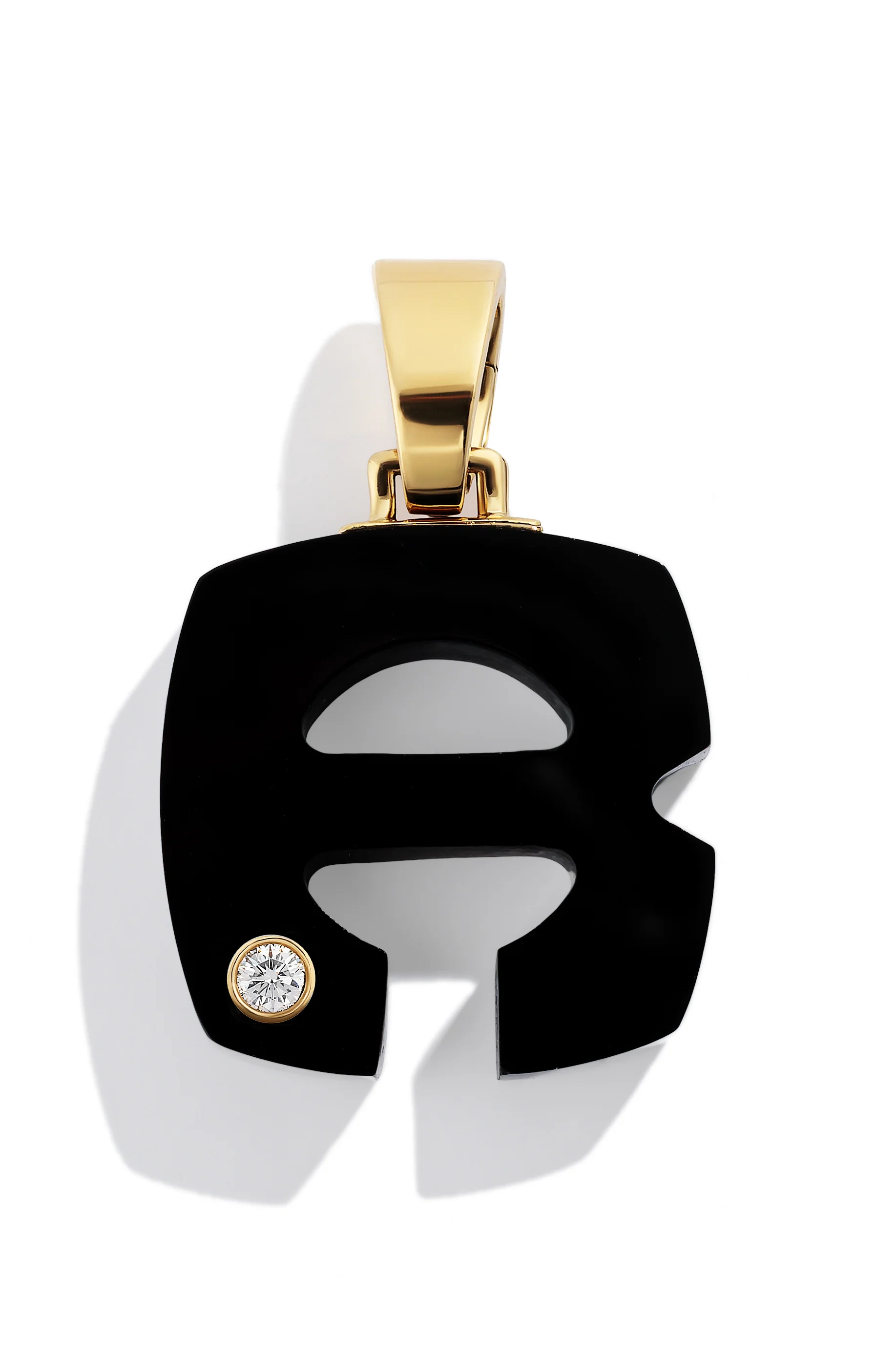Custom Onyx Splendente Initial Pendant - Image 5