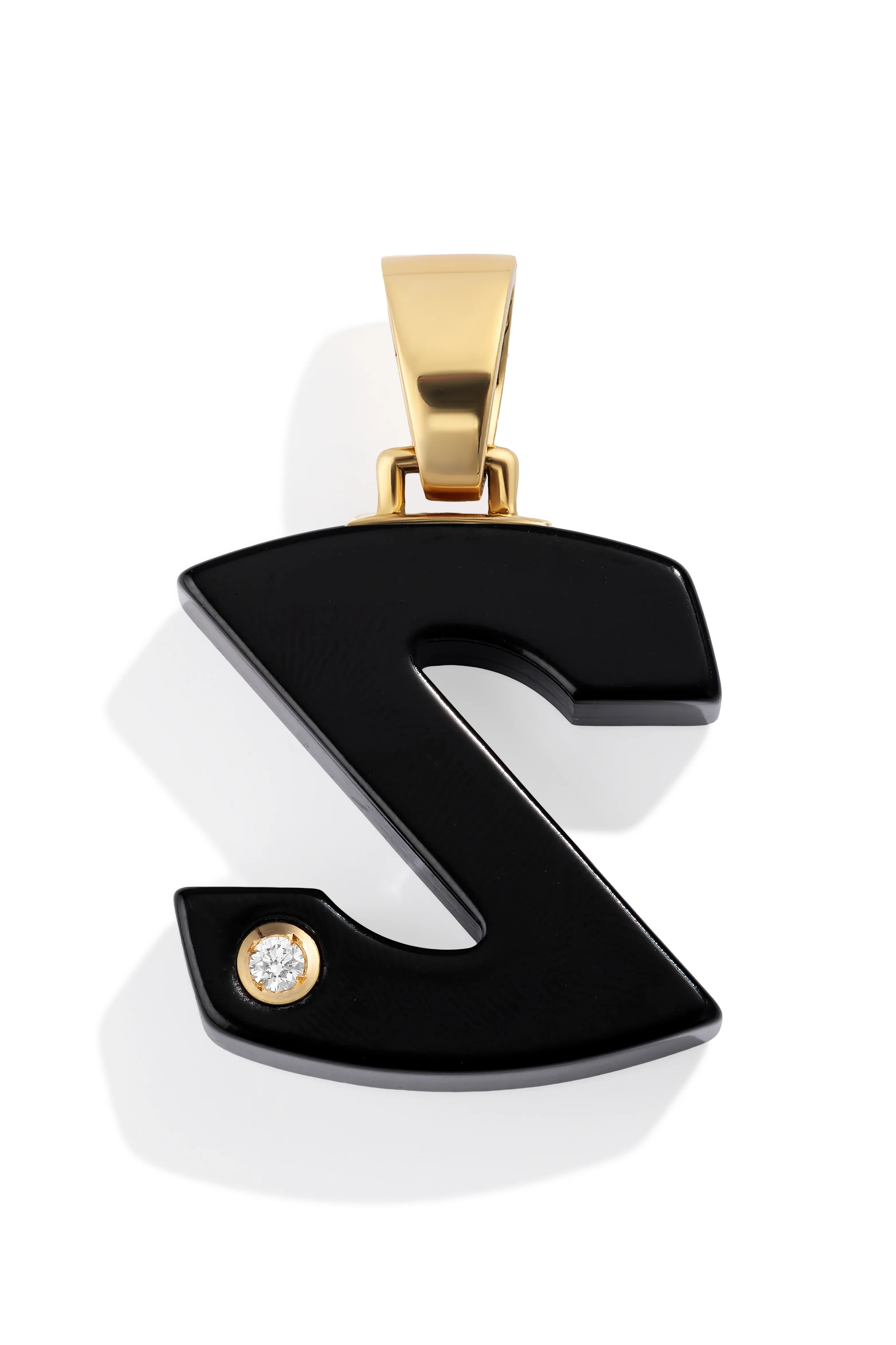 Custom Onyx Splendente Initial Pendant - Image 6