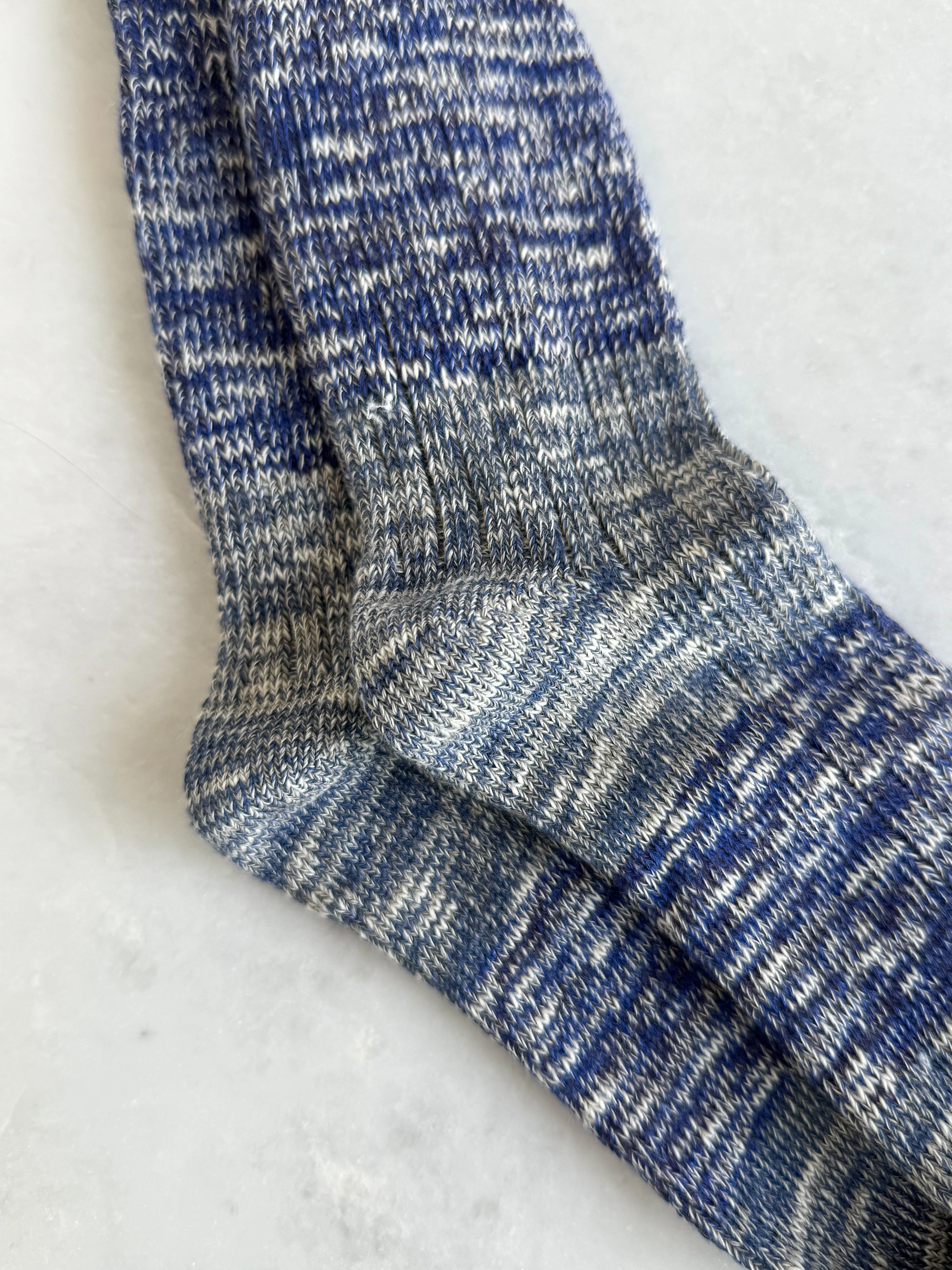 Dark & Light Blue Melange Socks - Image 4