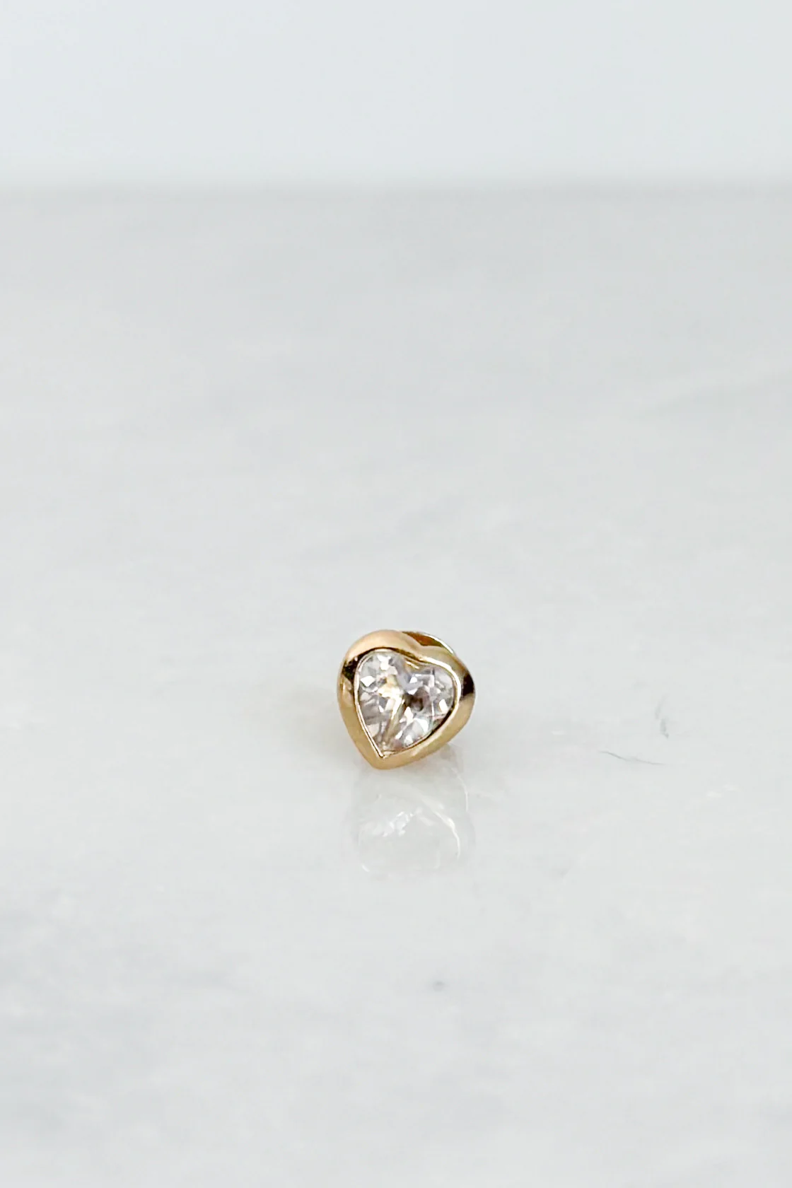 Diamond Heart Stud Earring - Image 3