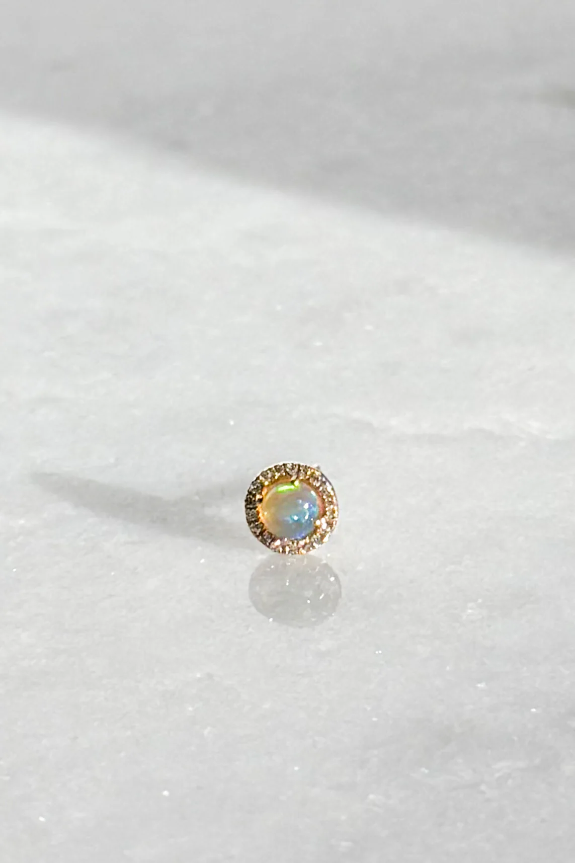 Diamond & Opal Stud Earring - Image 4