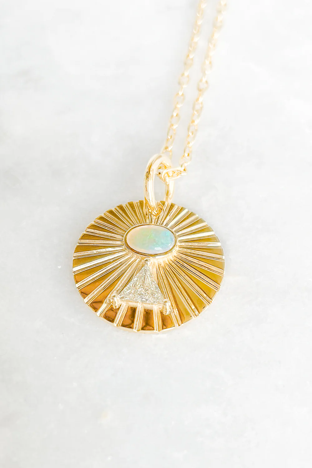 Diamond Pyramid Necklace - Image 4