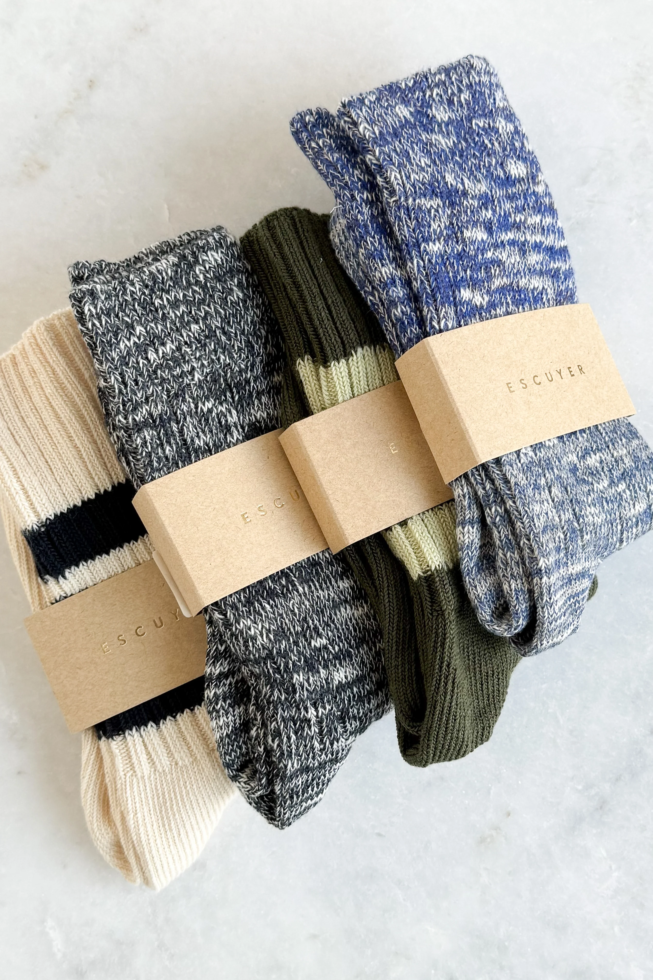 Flamé Blue Melange Socks - Image 4