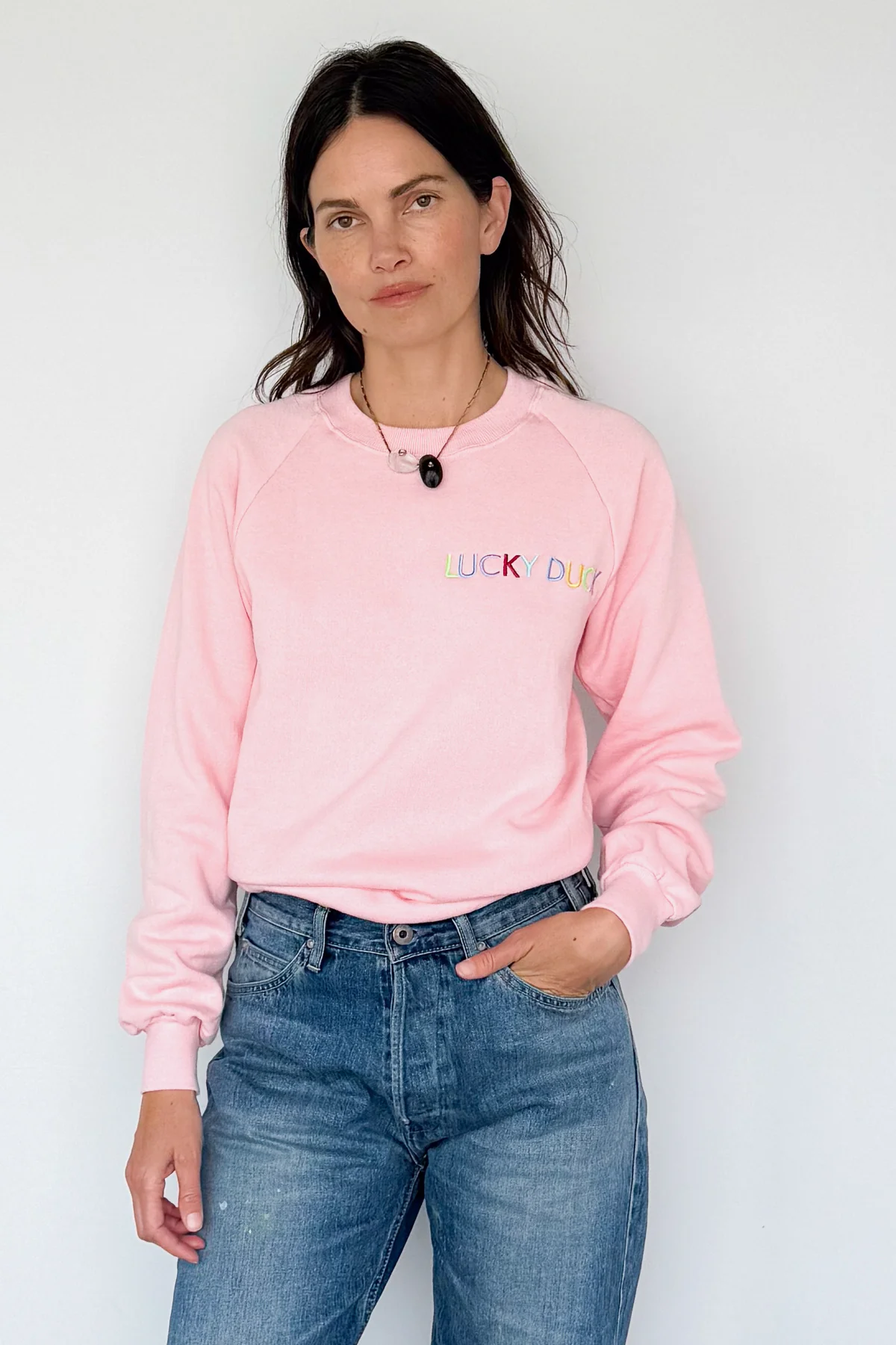 Lucky Duck Sweatshirt - XXS Peachy Pink - Image 3