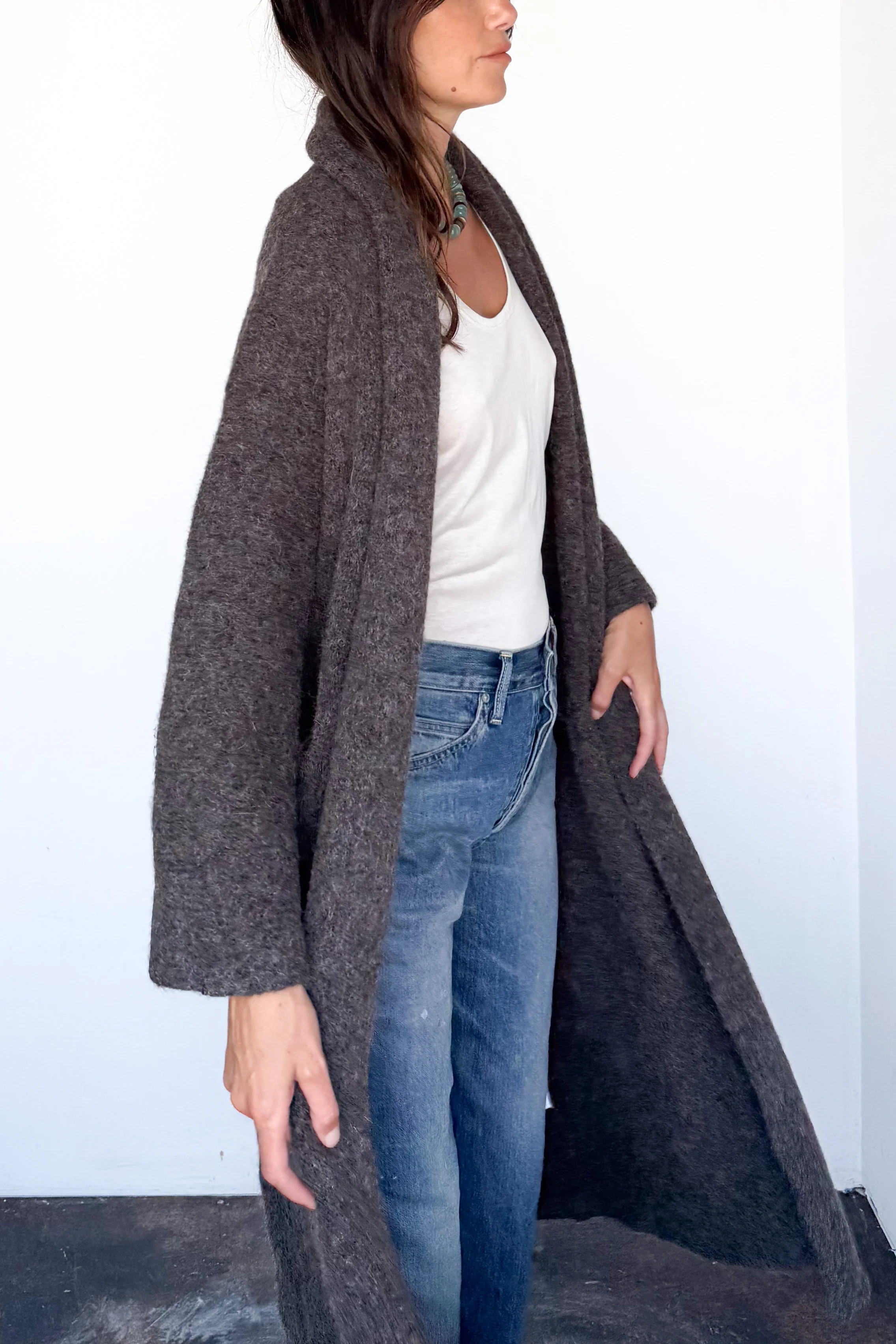 Patina Long Shawl Coat - Image 10