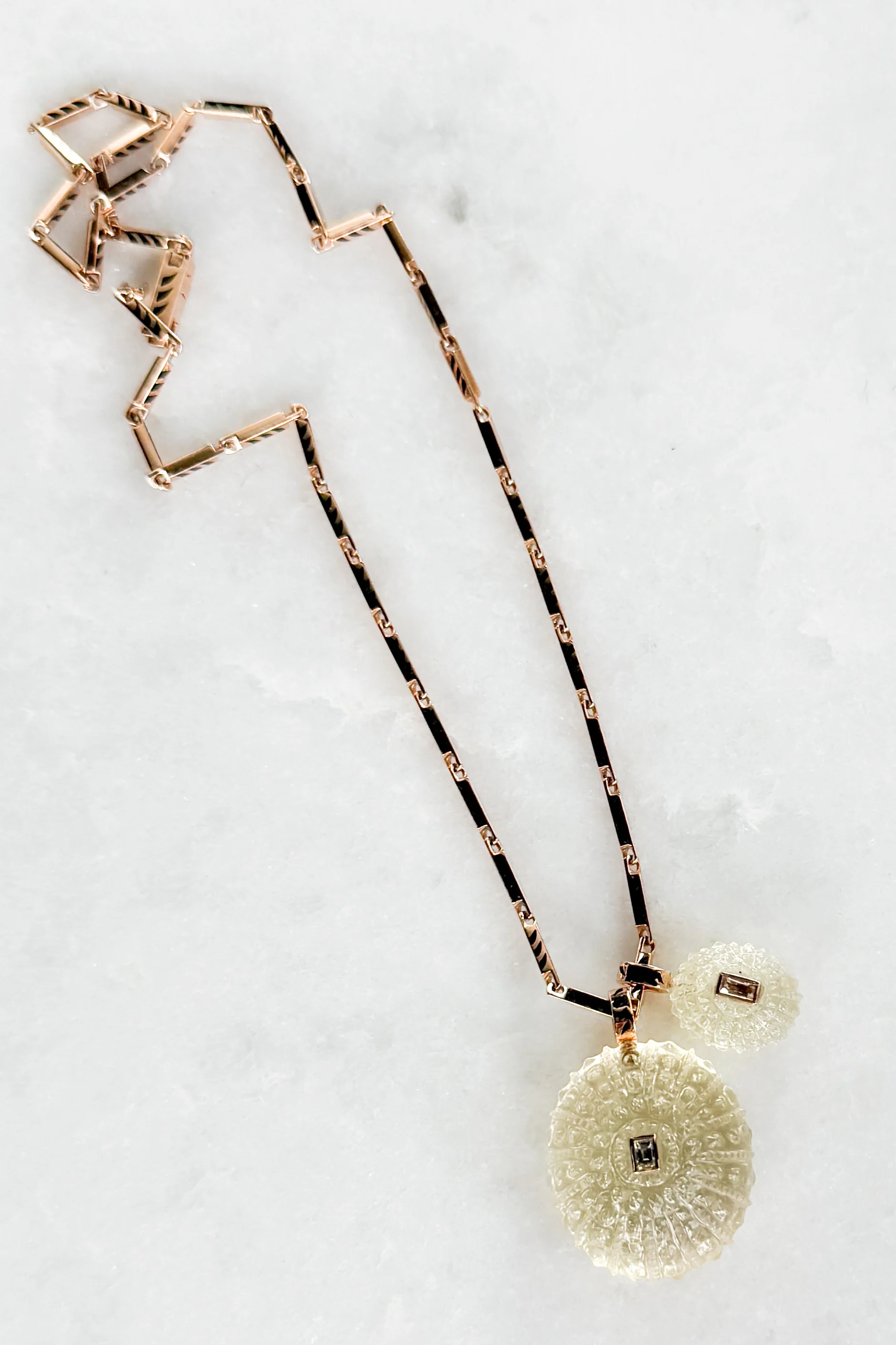 Petite Lemon Quartz Sea Urchin with Beryl Charm - Image 10