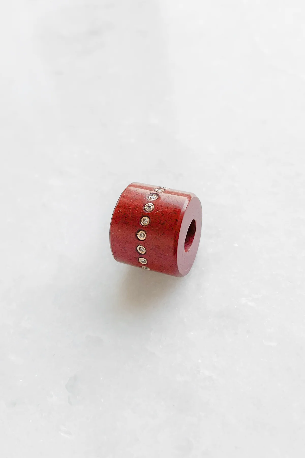 Red Jasper with Diamonds Bead - Image 5