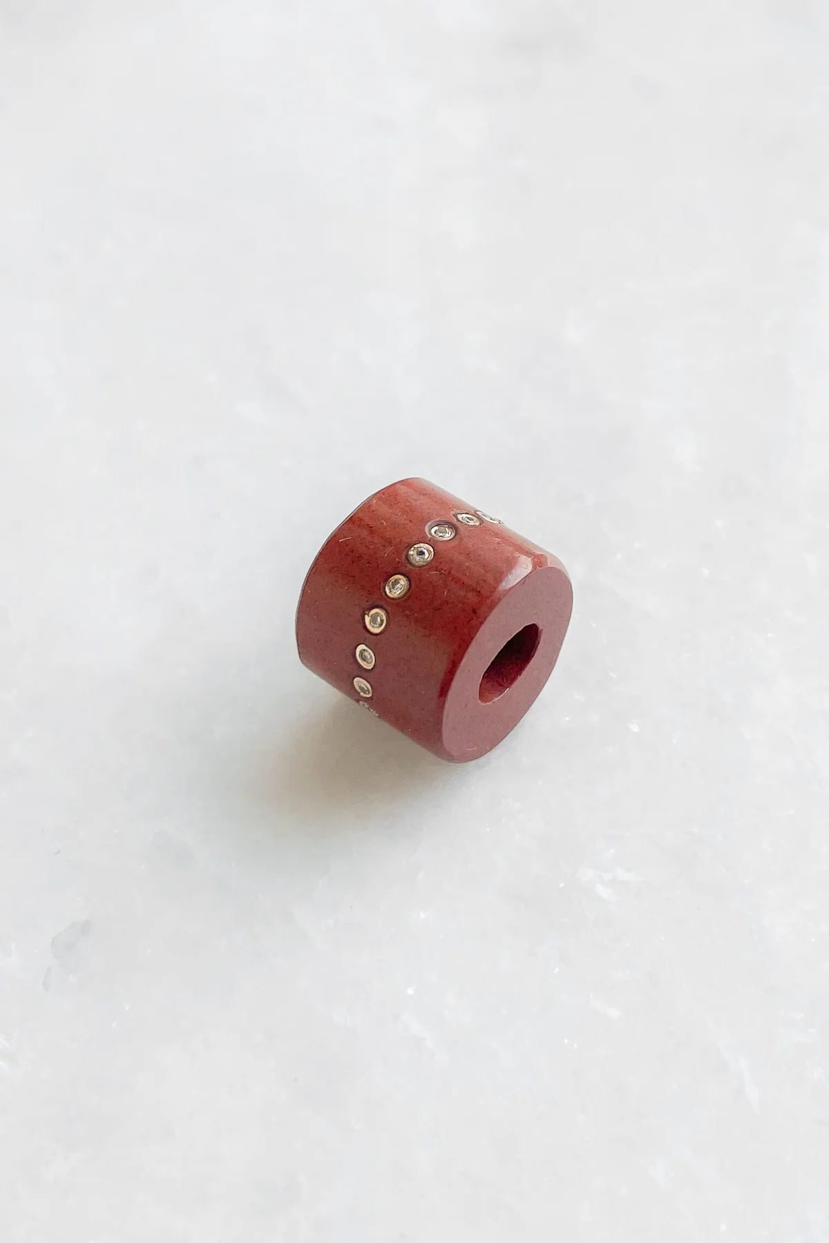 Red Jasper with Diamonds Bead - Image 6