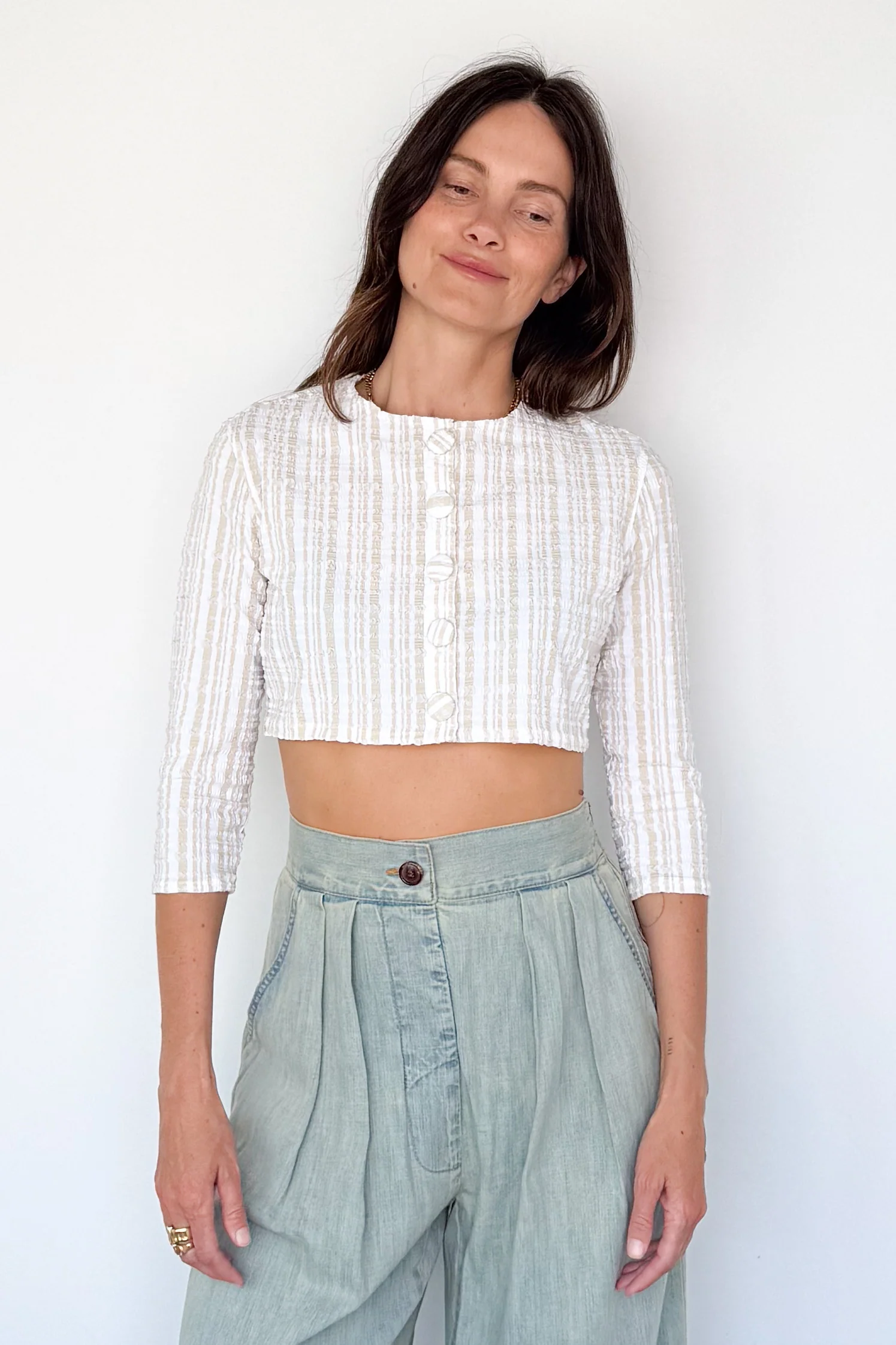 Seersucker Swim Cardigan - Image 3
