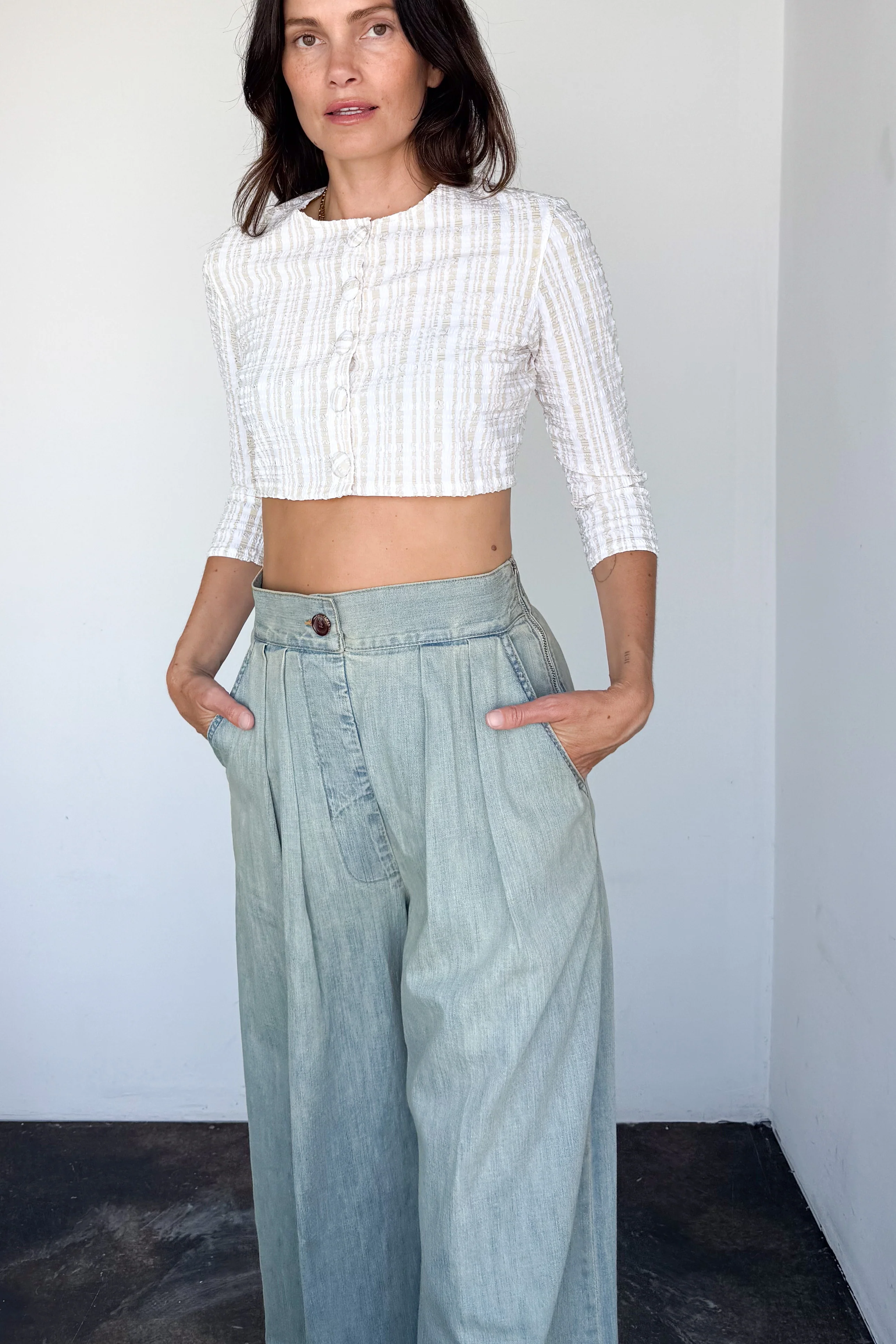 Seersucker Swim Cardigan - Image 5