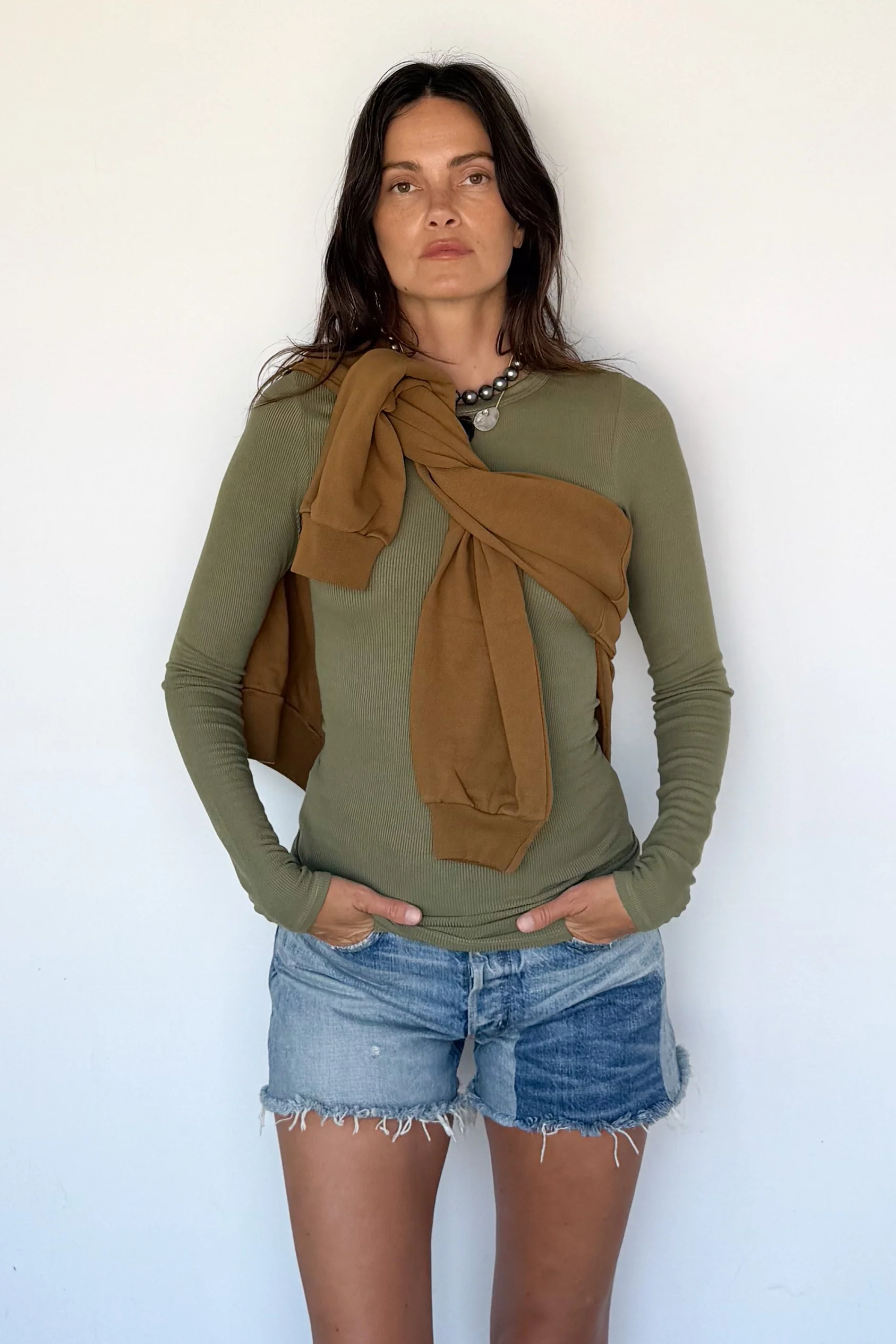 Silk Rib Fitted Crewneck - Image 9