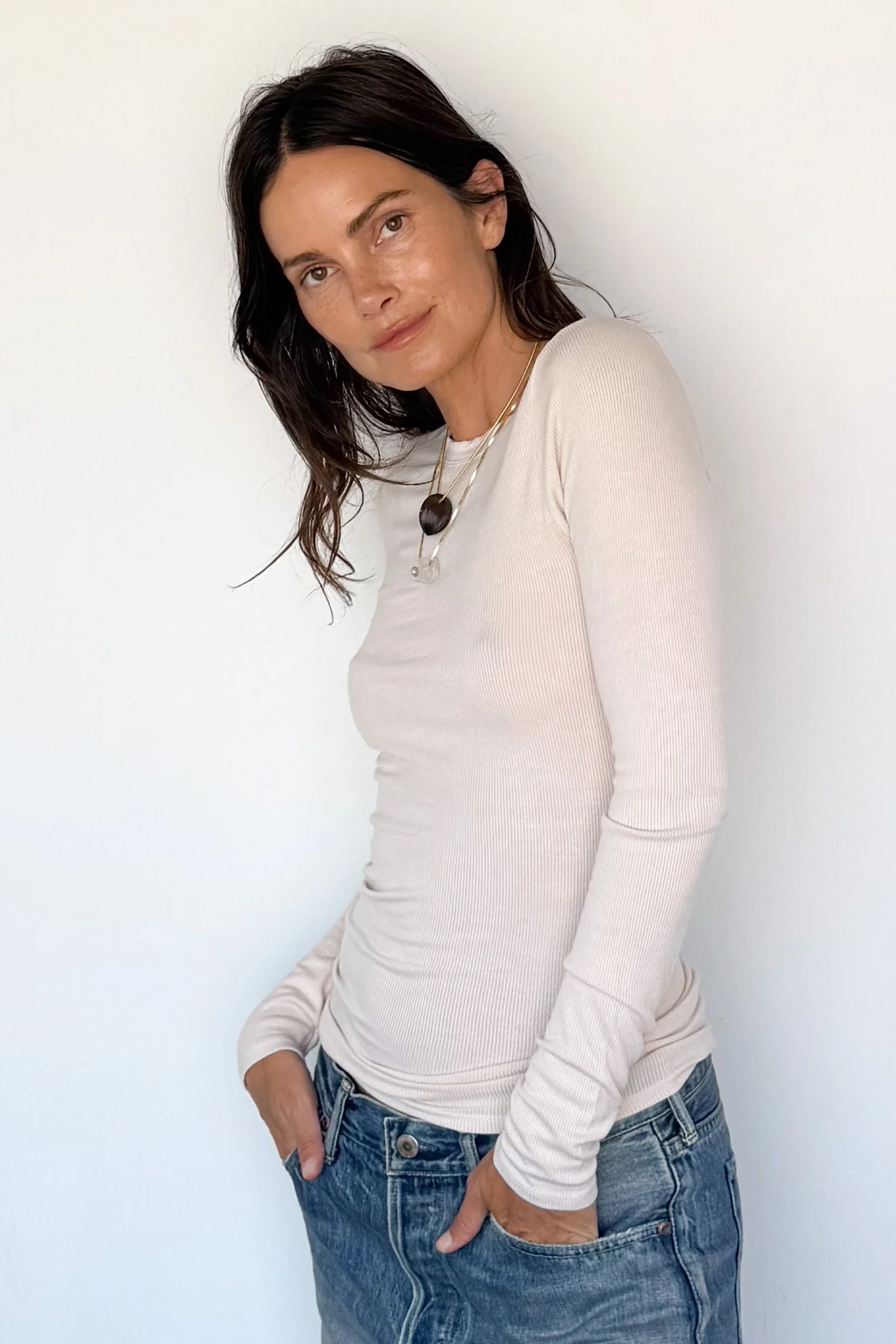 Silk Rib Fitted Crewneck - Image 5