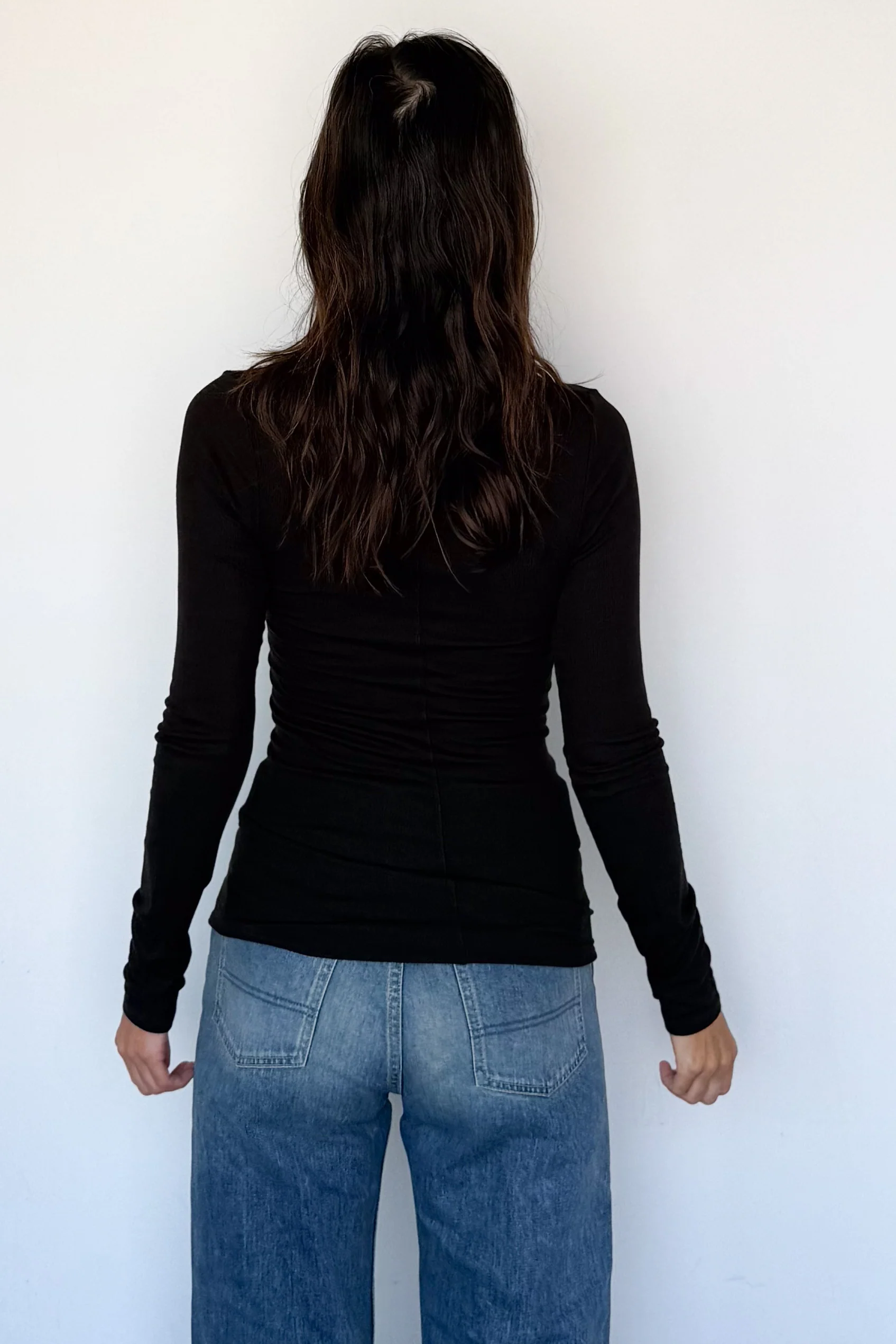 Silk Rib Fitted Plunge Neck - Image 7