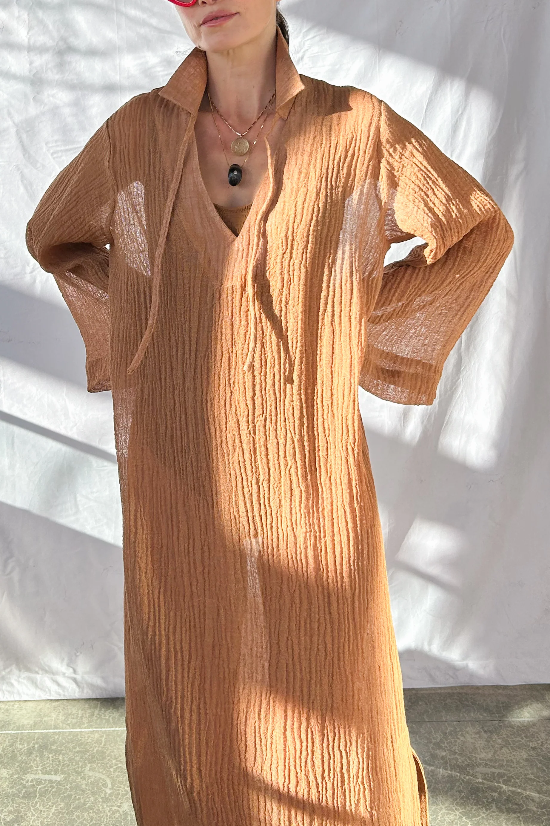 Sorrento Gauze Tunic Caftan - Image 2