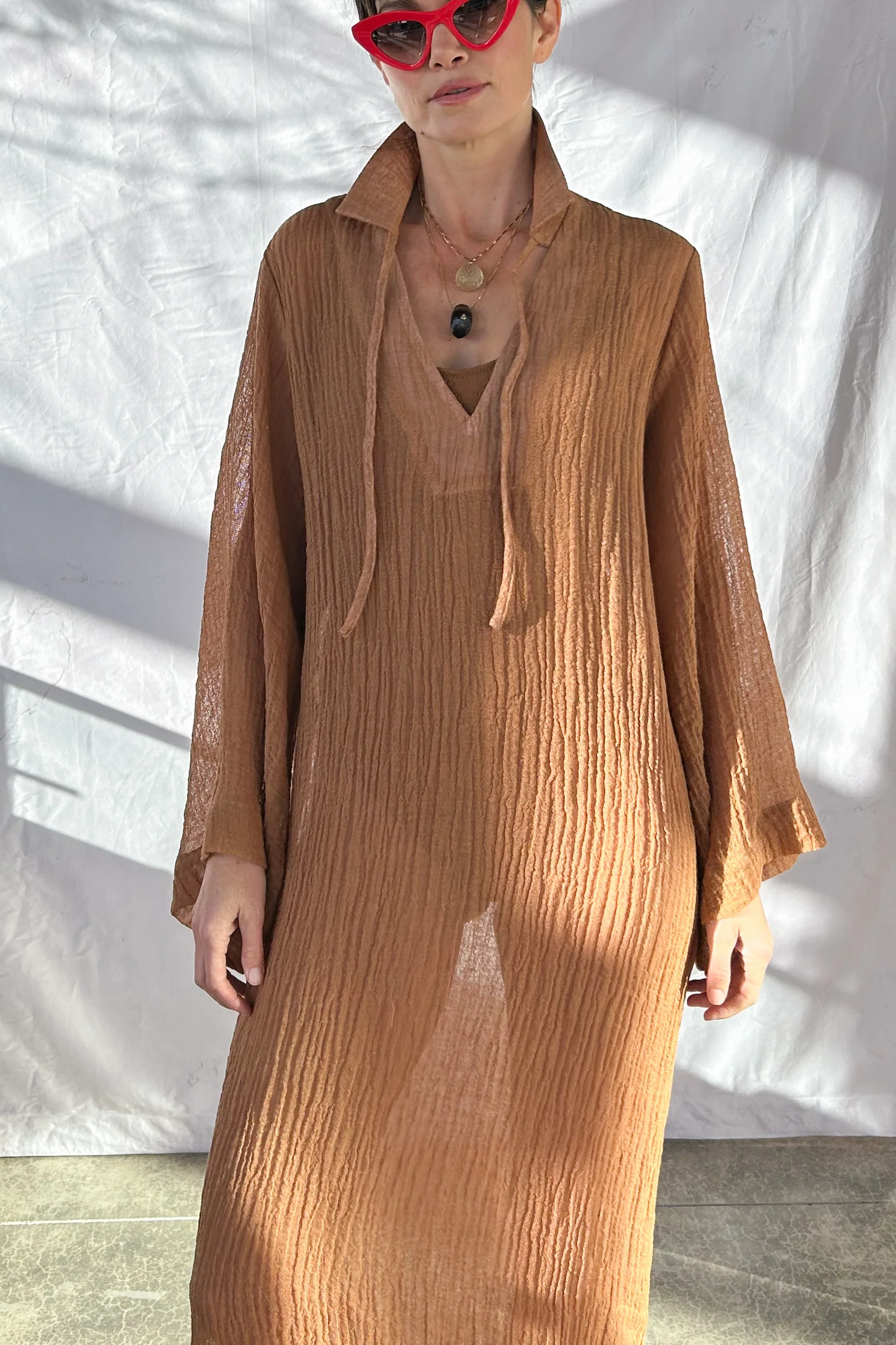 Sorrento Gauze Tunic Caftan - Image 4