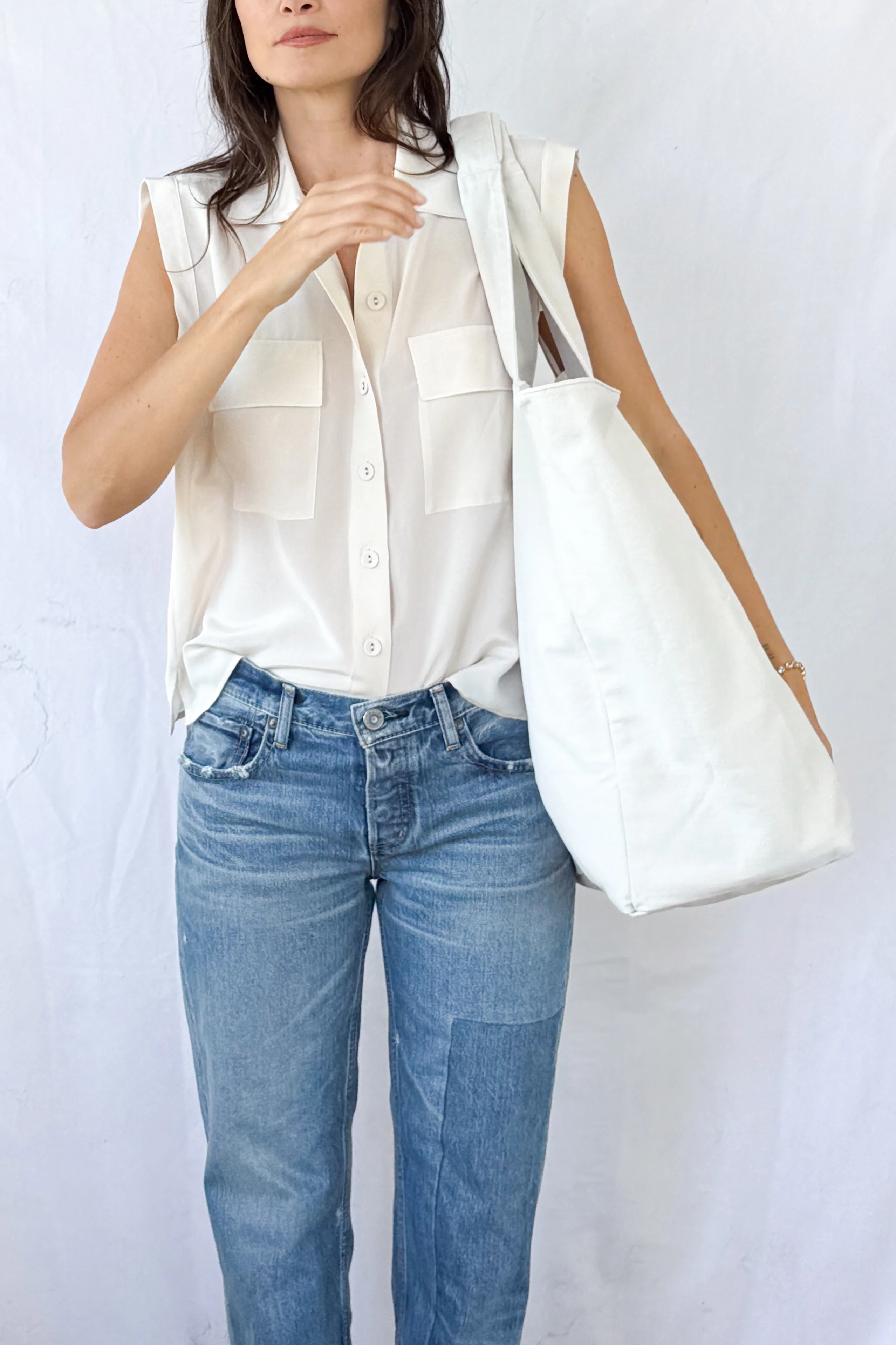 Washed Greige Tote Bag - Image 5